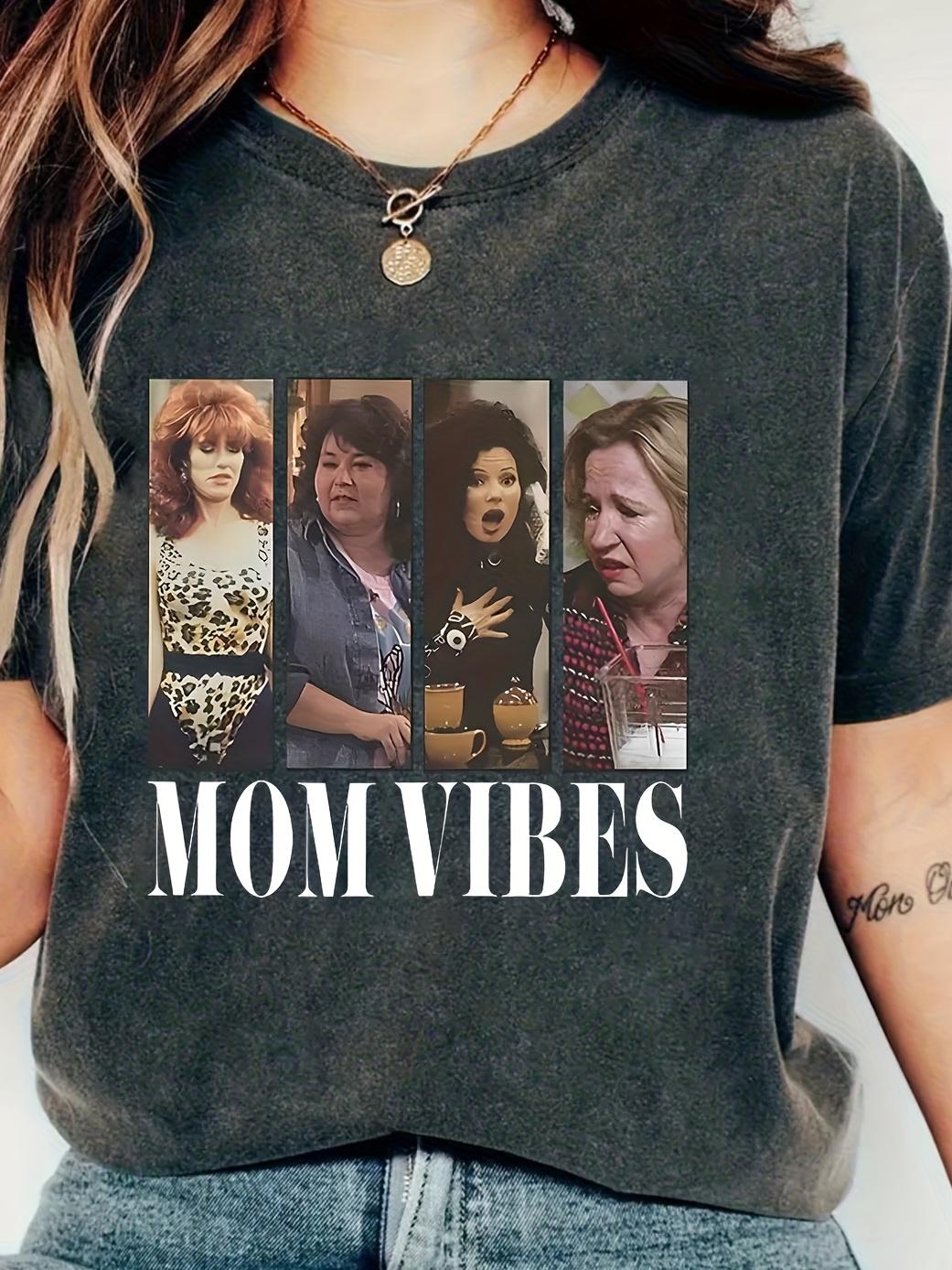 Mom Vibes TV Show Characters Collage T-shirt S