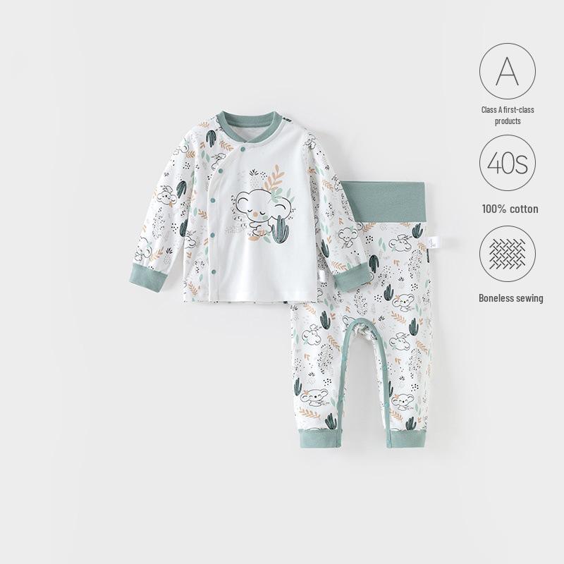 

Baby High-Waisted Pure Cotton Belly-Protective Two-Piece Set 80 cm