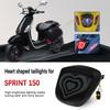 Motorcycle LED Taillight Assembly Heart Turn Signal Light Rear Warning Lamp for Vespa Sprint Primavera 150