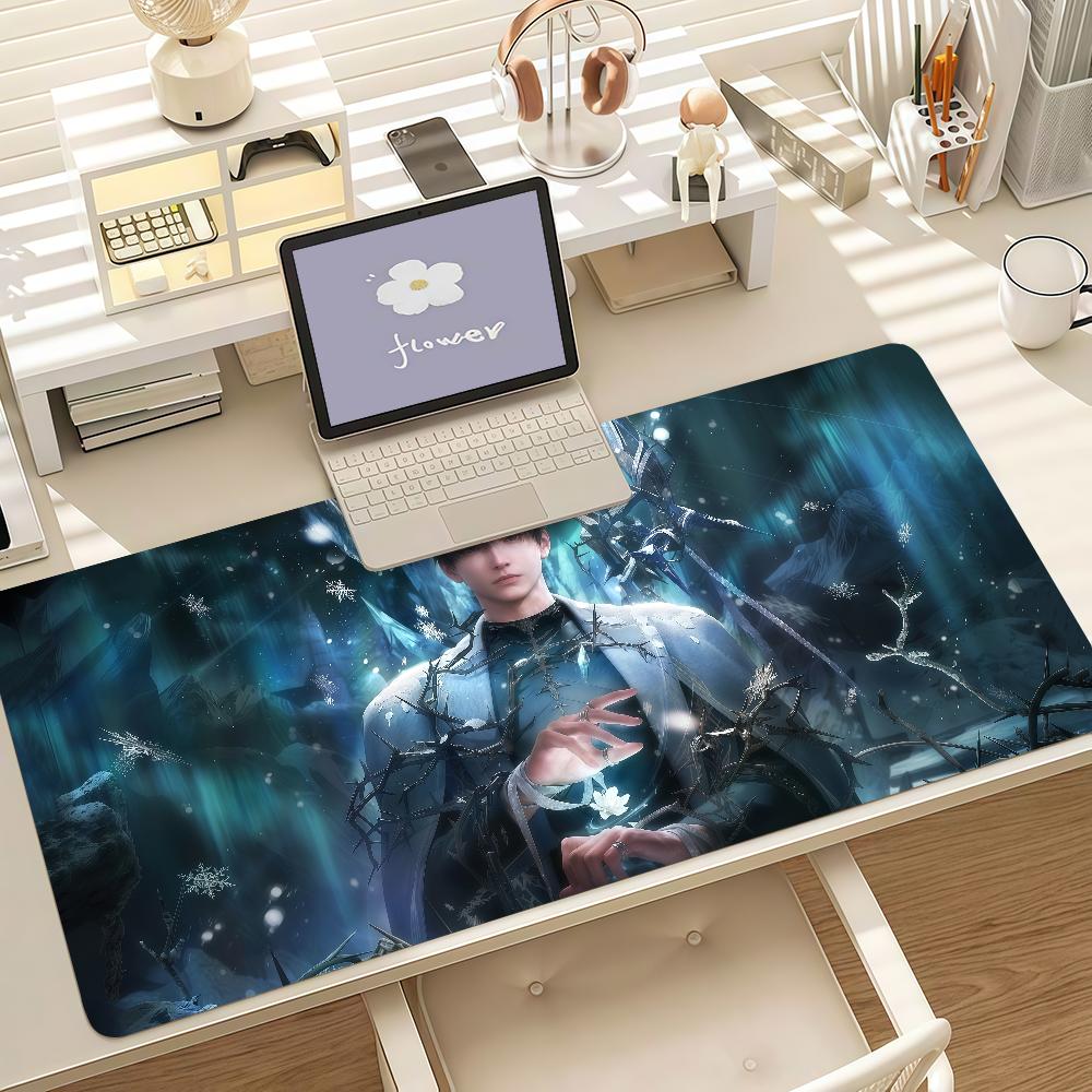 Game Love And Deepspace Zayne Mouse Pad Anti Slip Rubber Edge Locked Thickened Laptop Gaming Desk Mat