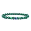MKENEDN 6mm Natural Stone Beads Evil Eye Bracelet Reiki Hematite Elastic Bracelets For Men Women Hand Jewelry Pulseras Homme