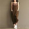 Moda Donna Salopette Jumpsuit Oversize Salopette Larghi Casual Look Denim Pantaloni Harem
