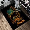 Custom Name Dog Artwork Living Room Non-Slip Area Rug Soft Carpet for Bedroom Kids Playroom Sofa Office Home Decor Doormat