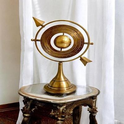 25.4cm Armillary Sphere Ring for Table Decor Marine Zodiac Sign Year Gift