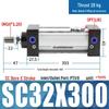 SC63 High Thrust Small Pneumatic Cylinder, Model SC40/50/80/100*125X150X200X500-S