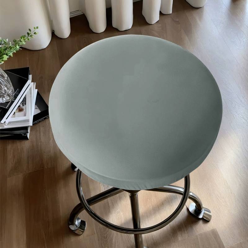 Modern Polyester Waterproof Round Stool Cover For Home Bar And Kitchen Decor