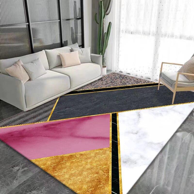 Modern Geometric Marble Carpet for Living Room Large Area Decoration Home Rugs for Bedroom Soft Non-slip 200x300 Lounge Sofa Mat