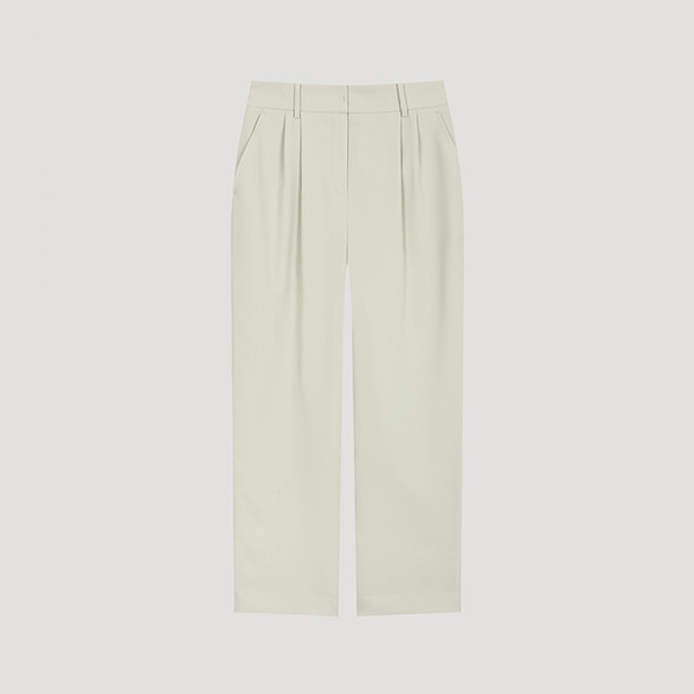 

She S miSS Pin Tuck Back Banding Tapered pantS SwwSlo22050 Gb gray beige/55