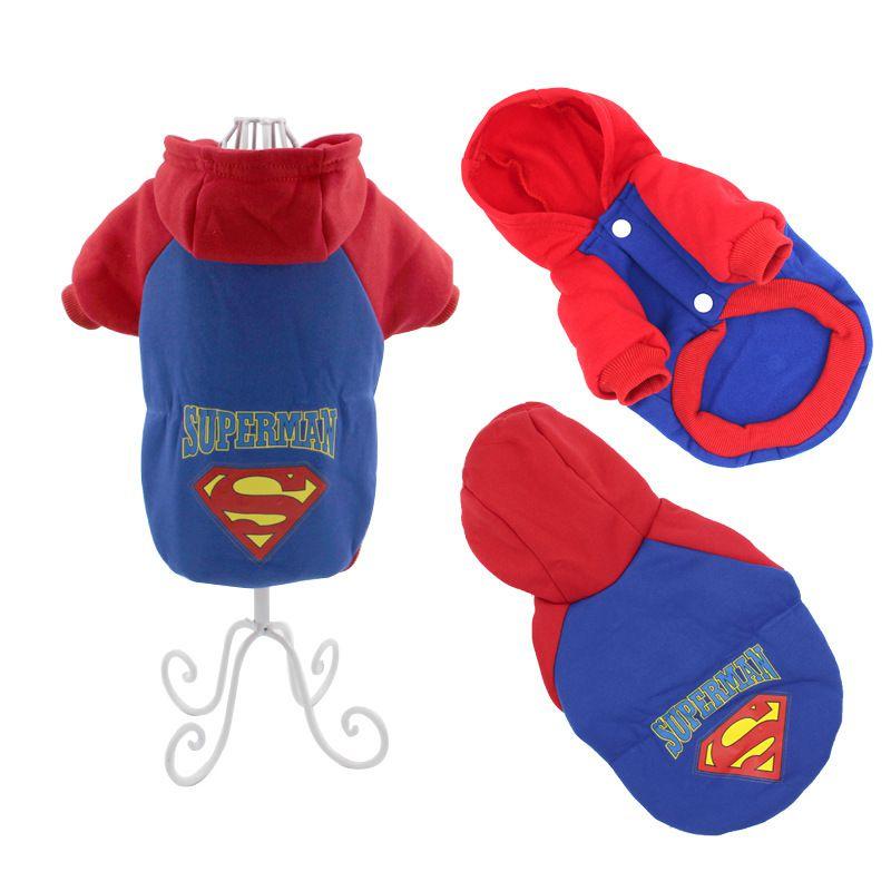 Cozy Superman Dog Clothes Small Pet Hoodie Coat For Winter Protection And Style