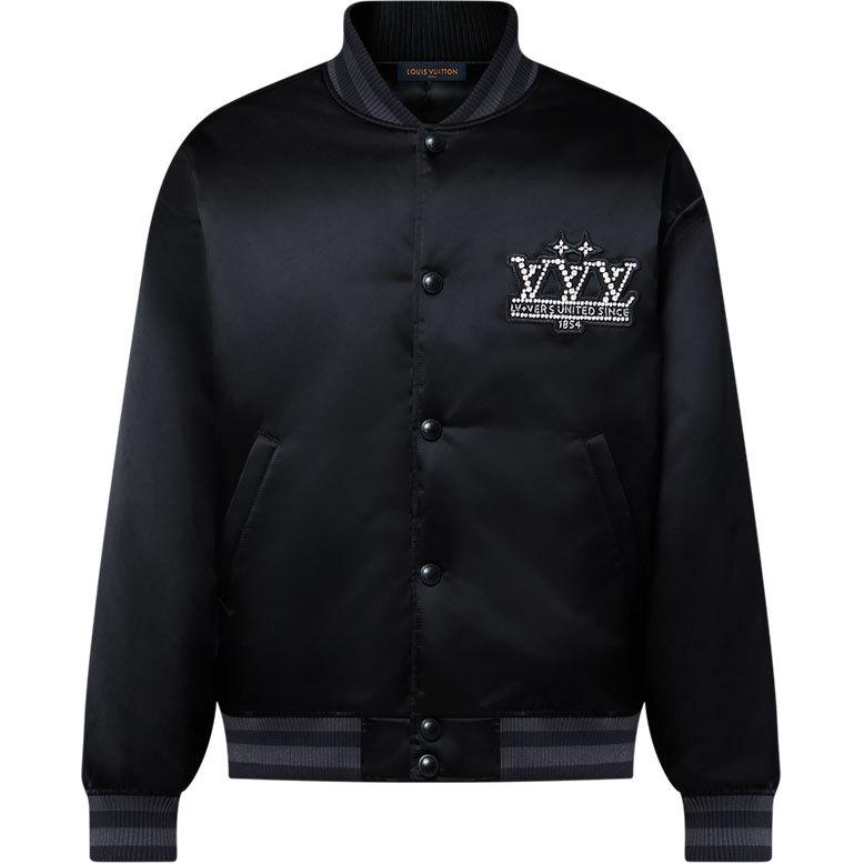 LOUIS VUITTON Embellished Nylon Baseball Blouson 1AHBGU