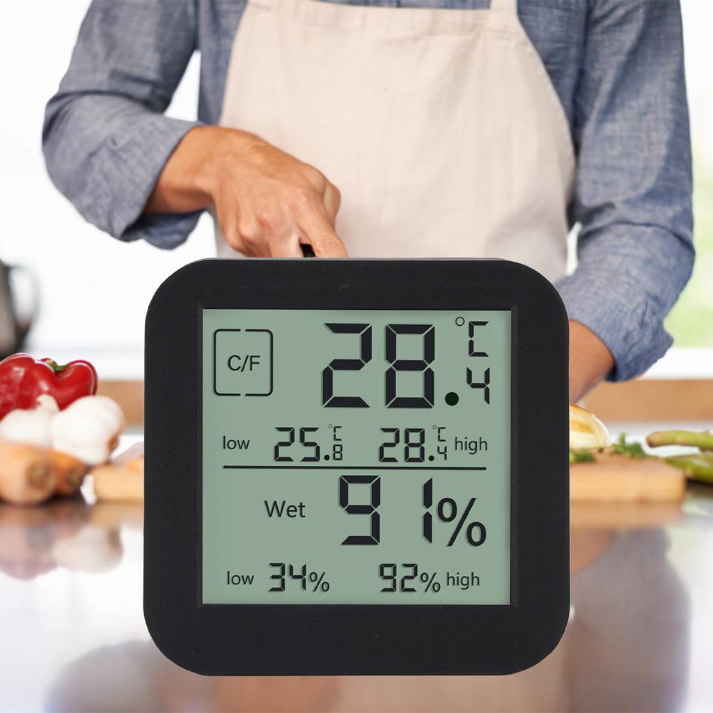Thermometer Hygrometer Timer Double Sided LCD Backlight Temperature Humidity Gauge Meter for Kitchen