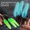 3Pcs 3D Printed Mechanical Claw Toy Finger Wolverine Claws Adjustable Size Halloween Cosplay Equipment for Adults Kids