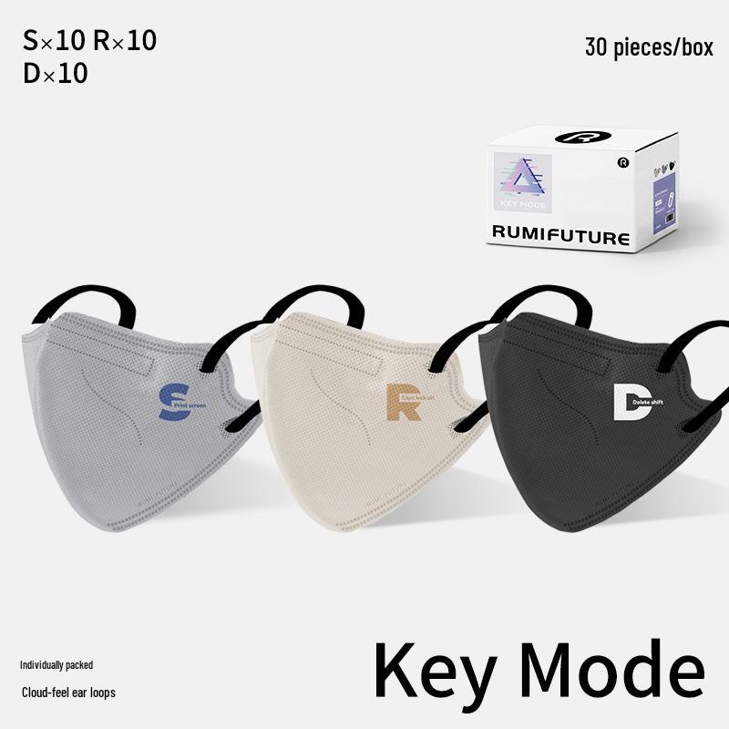 3D Farbverlauf Rouge Maske: Einweg-Gesichtsmaske für Erwachsene im Pure Desire-Stil