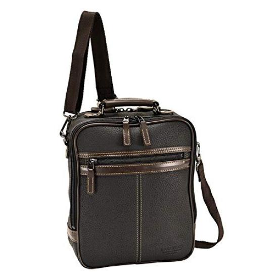 Hirano Kaban, Made In Japan by Toyooka Craftsmen, Men's Crossbody Shoulder Bag, Casual Bag with Cowhide Leather Handles, A5 Size, Vertical Fit, 26cm,
