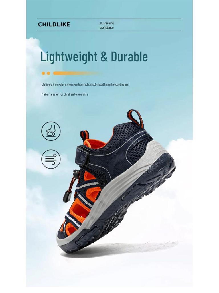 Baotou Sandals 2024: Non-Slip Soft Sole Outdoor Shoes for Boys