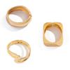 Ingemark Punk Vintage Geometrico Heavy Metal Bracciali a Molla per Donne Hip Hop Colore Oro Braccialetti a Bracciale Aperto Gioielli per Coppia Uomini