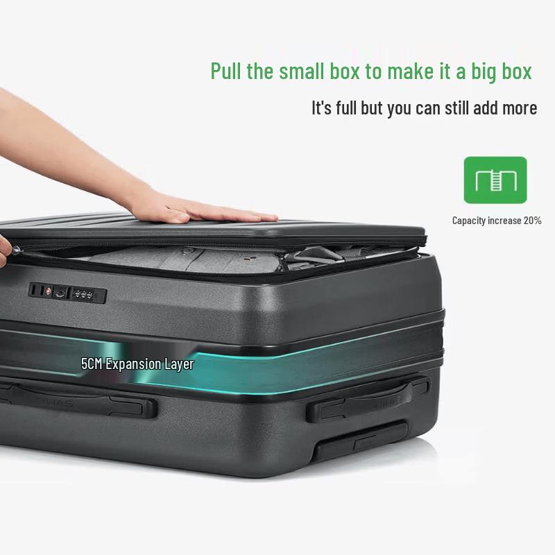 OIWAS 20-inch PC Hardside Carry-On Suitcase with Side-Opening