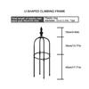 Climbing Plant Tower Stainless Steel Metal Plant Support Climbing Vine Tower for Garden Roses Tomatoes Black