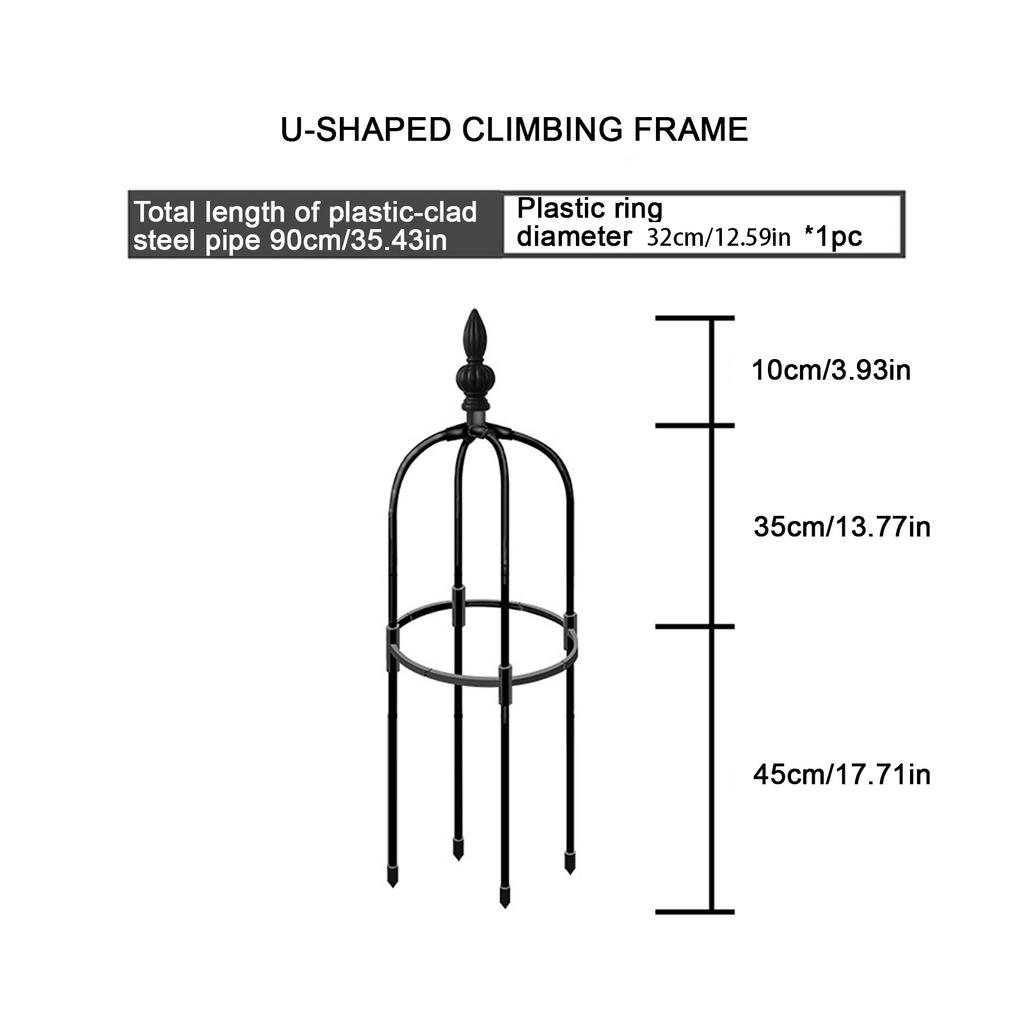 Climbing Plant Tower Stainless Steel Metal Plant Support Climbing Vine Tower for Garden Roses Tomatoes Black