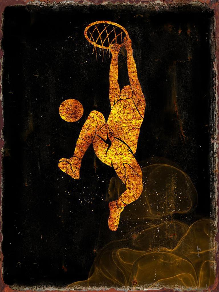 Basketball Colorful Metal Tin Signs Sports Venues Decoration Poster NBA Match Hall Wall Decor Plaques Home Art Hanging Pictur