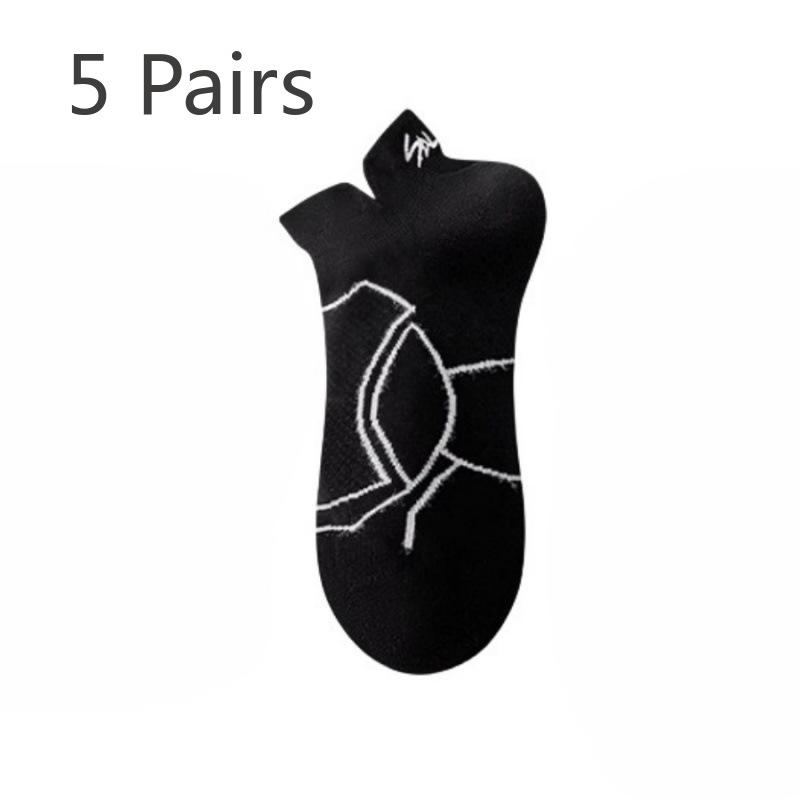 5 Pairs of Men's Summer Thin Deodorant Breathable Sports Running Youth Socks