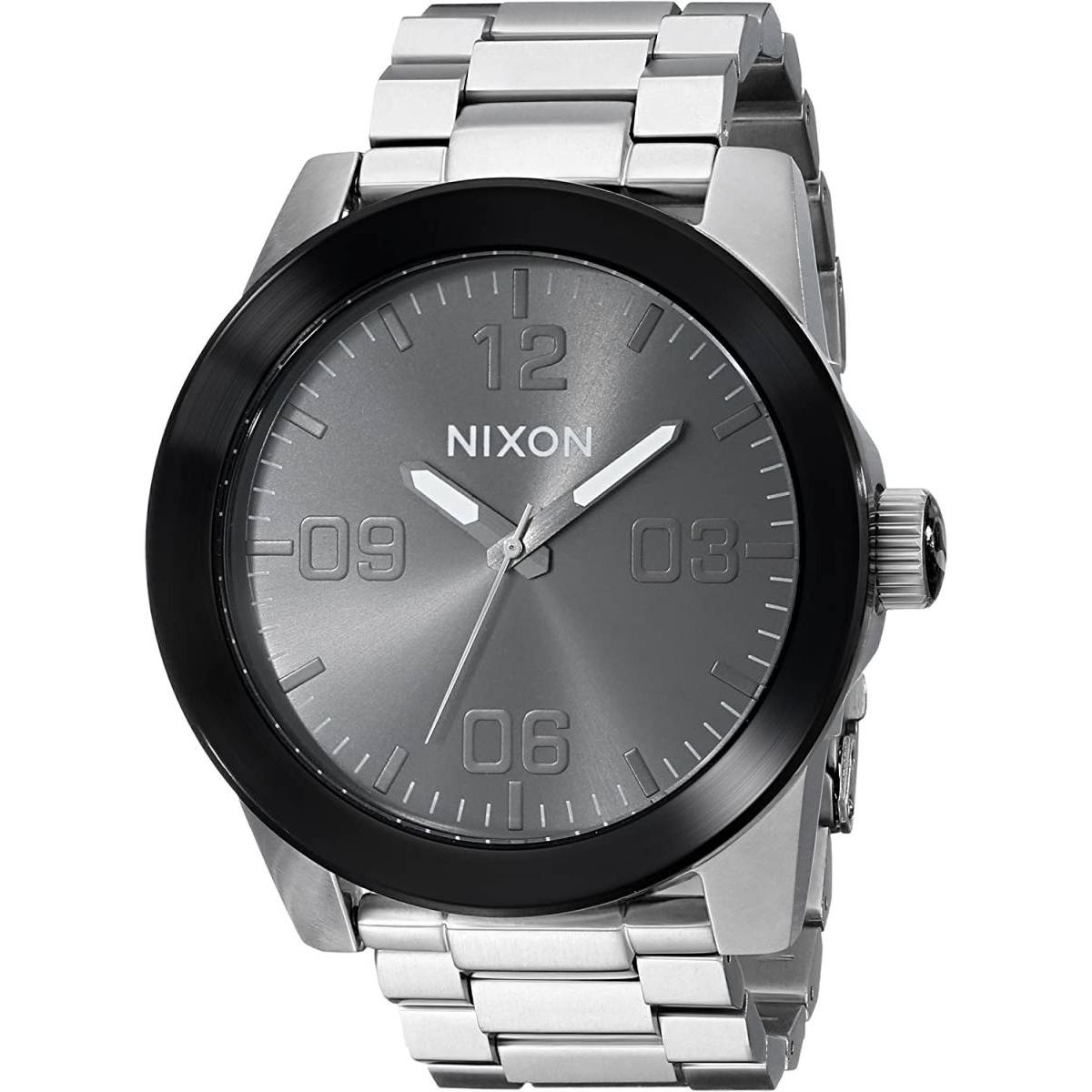 Used NIXON CORPORAL SS SILVER/GUNMETAL