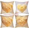 Heart-shaped Flower Cushions 2D Printed Beautiful Decor Polyester pillowcase, sofa decorative cushion cov Headboard Pillow