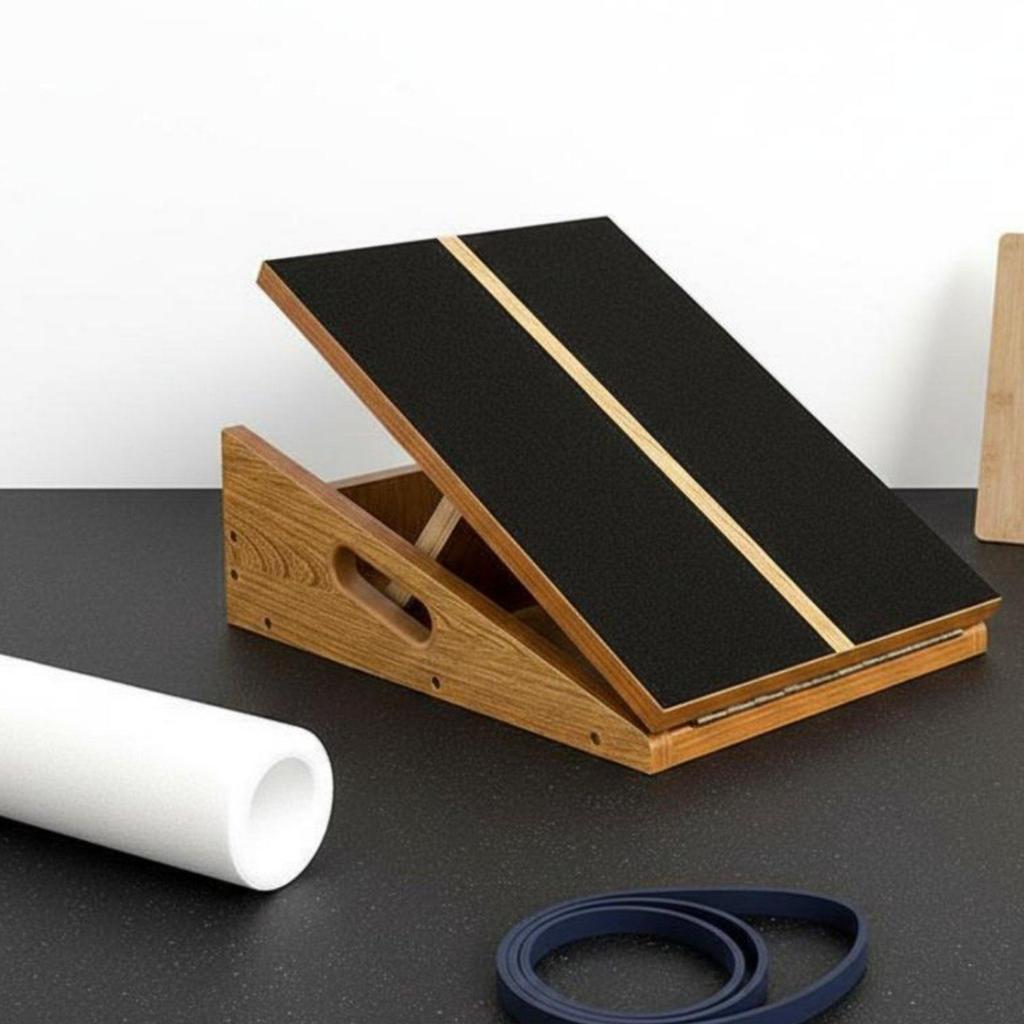 Foldable Stretching Board Wood Adjustable Incline Balance Slant Squat Trainer