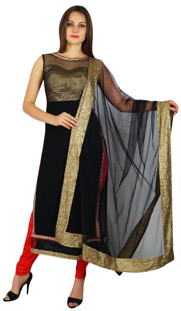 Atasi Womens Straight Salwaar Kameez with Dupatta Readymade Party Custom