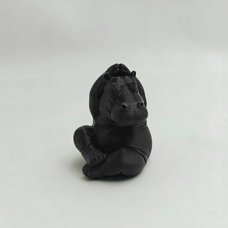 1Pcs Hippopotamus Figurine 3D Printing Yoga Hippopotamus Statue Multiple Styles Hippopotamus Decorative Ornament