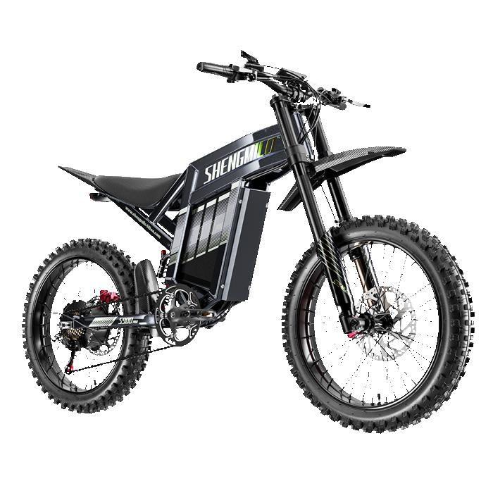 Bicicletta elettrica da fuoristrada - Shengmilo S900 - 3000W - 19"*2.75" fatbike bicicletta elettrica - Batteria 60V35Ah - 65Km/h - Nero