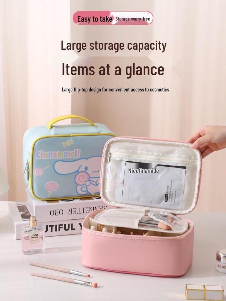 Sanrio Waterproof Cosmetic Bag - Large Capacity, Portable Travel Wash Bag