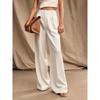 Women Solid Wide Leg Formal Trousers Office Style