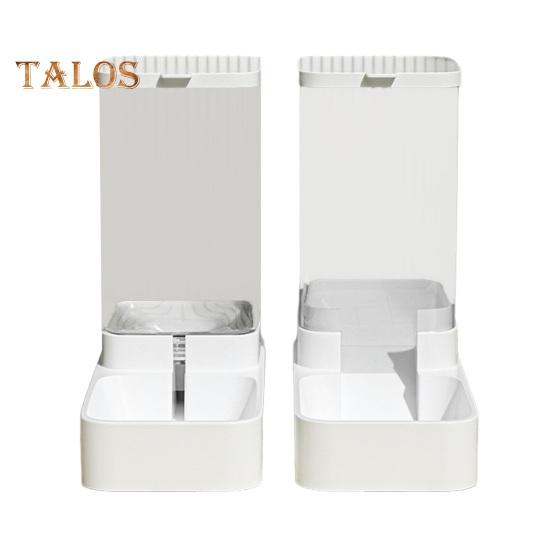 Automatischer Futterspender für Haustiere, großes Fassungsvermögen, 3,3 l, Wasserbrunnen für Haustiere, 1,3 kg Hundefutter, Futternapf aus Kunststoff, Wasserspender für Haustiere für Katzen und Hunde