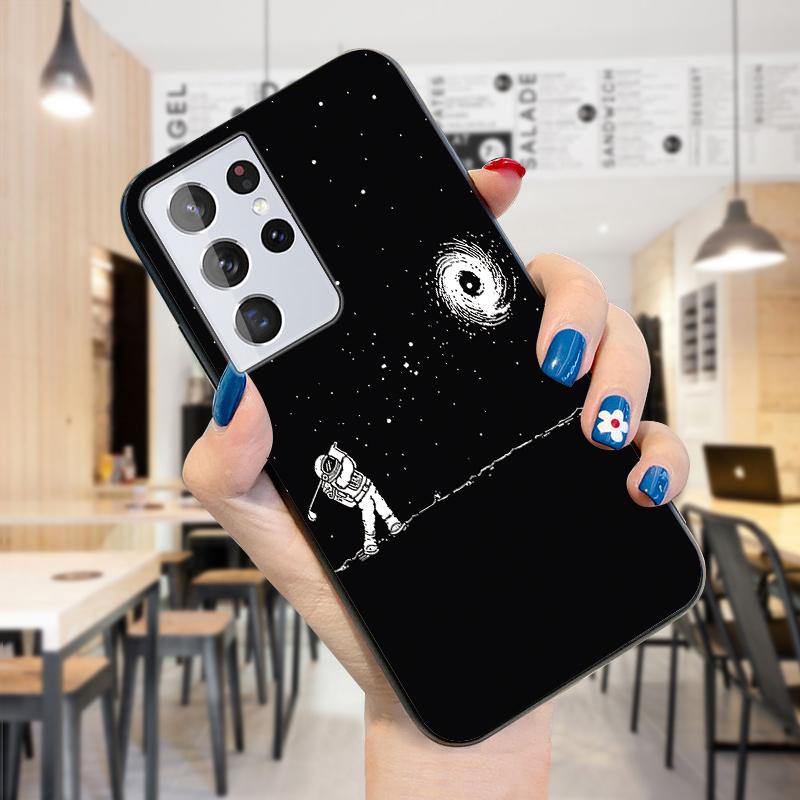 Planet Flugbahn Golf Astronaut Mond Flasche Universum Muster Hülle