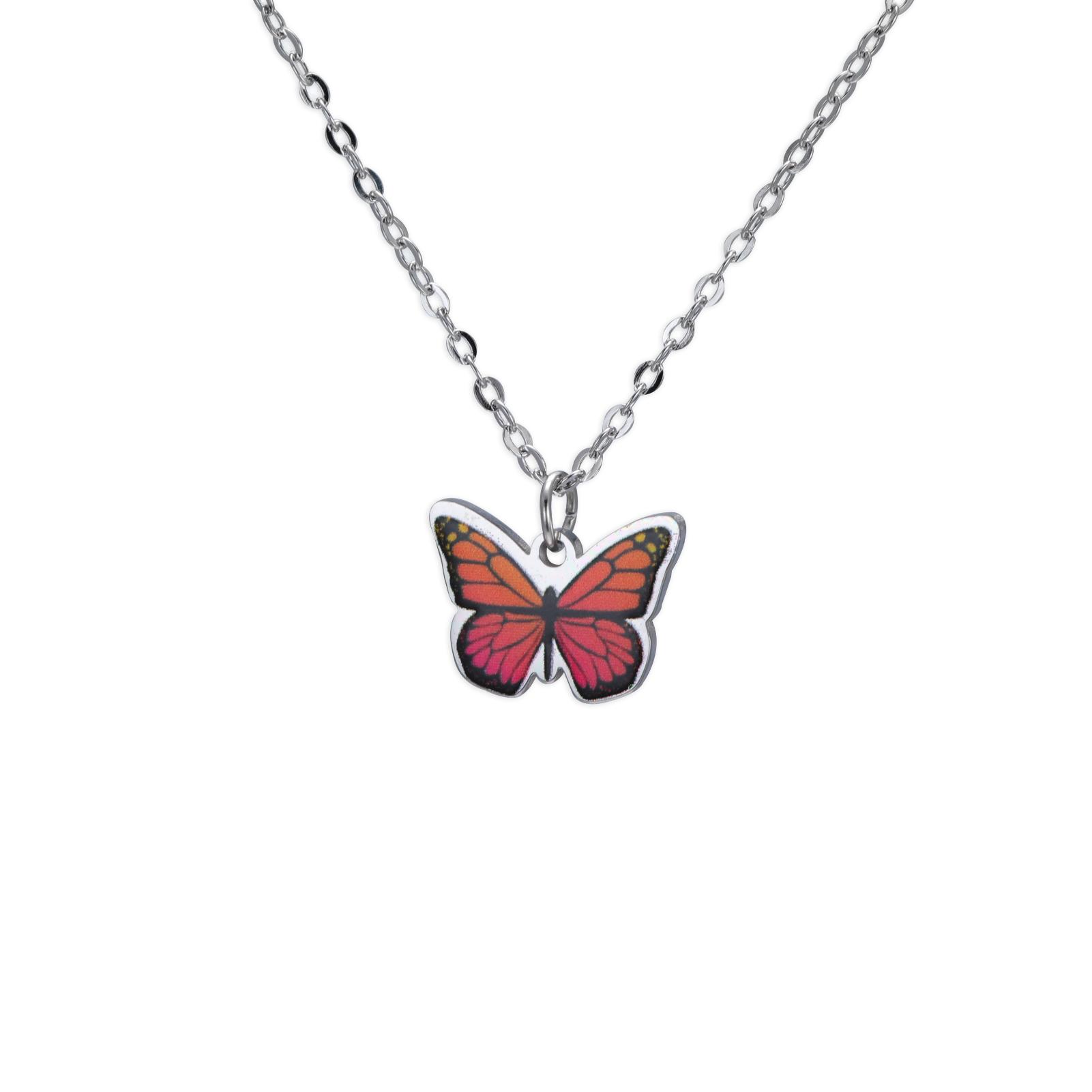 

Cazador Colorful Mini Butterfly Necklace for Women Girls Stainless Steel Gold Color Fashion Animal Jewelry Gift Wholesale 2026 45-50cm
