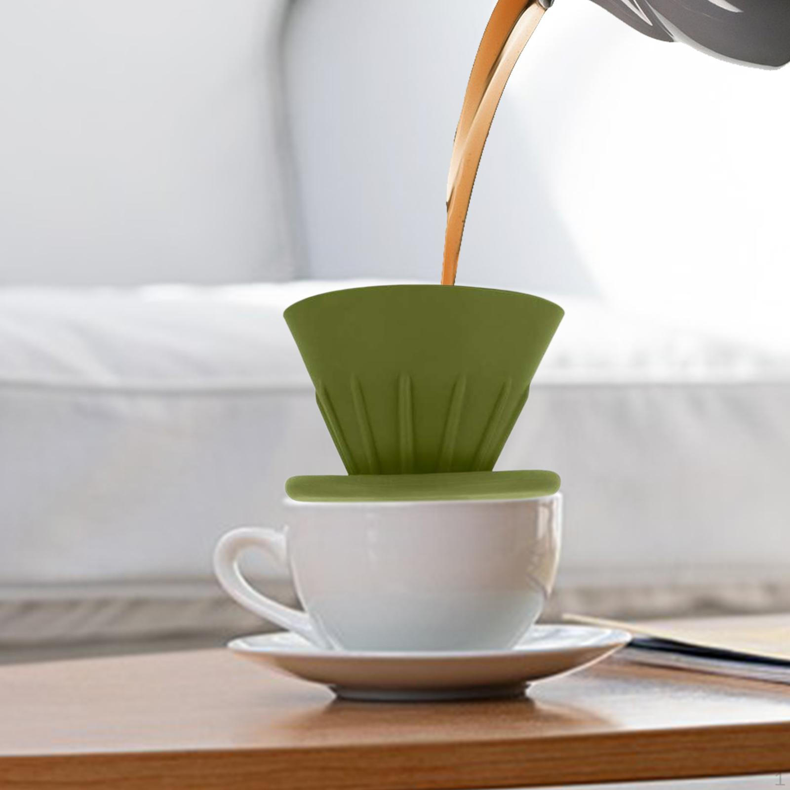 

Coffee Cup, Pour Over Maker, Pedal Shape Removable Paperless, Easy to Clean Cone Brewer, зелений