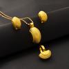 Eritrean Luxury Gold Color Zircon Sets For Women Ethiopian Pendant Earrings Ring Bracelet Africa Dubai Wedding Accessories Gift