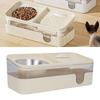 Automatic Cat Feeder and Water Dispenser with Stainless Steel Bowl Large Capacity Pet Food Bowl Waterer Set