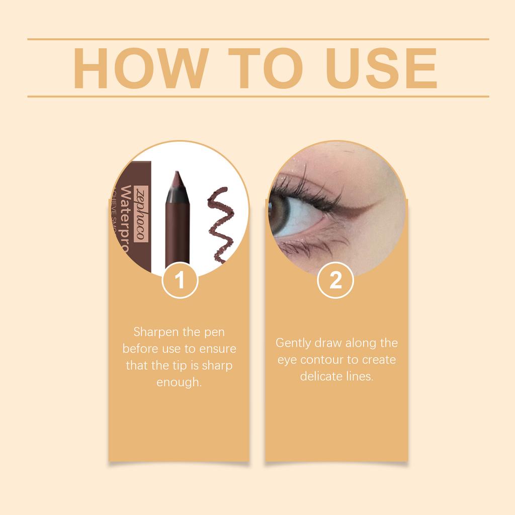 Plum-colored eyeliner Waterproof, non-fading, silky smooth eyeliner gel pen for eye makeup