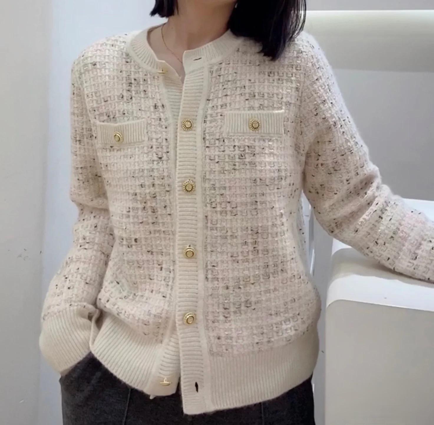 

Женский шерстяной кардиган с круглым вырезом UM - Коллекция Осень/Зима 2024 L