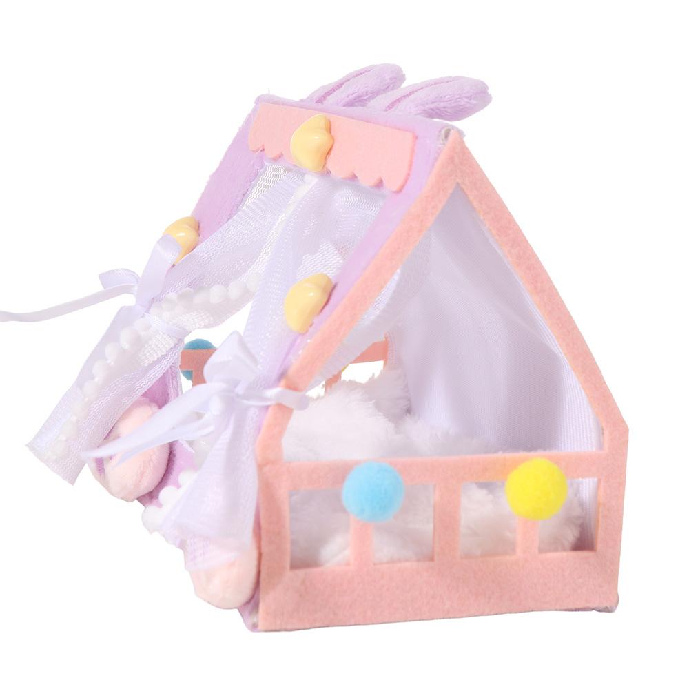 Scene Model Cotton Doll Bed Desktop Ornaments Doll Sleeping Bed Creative Doll Tent  Girl Gift