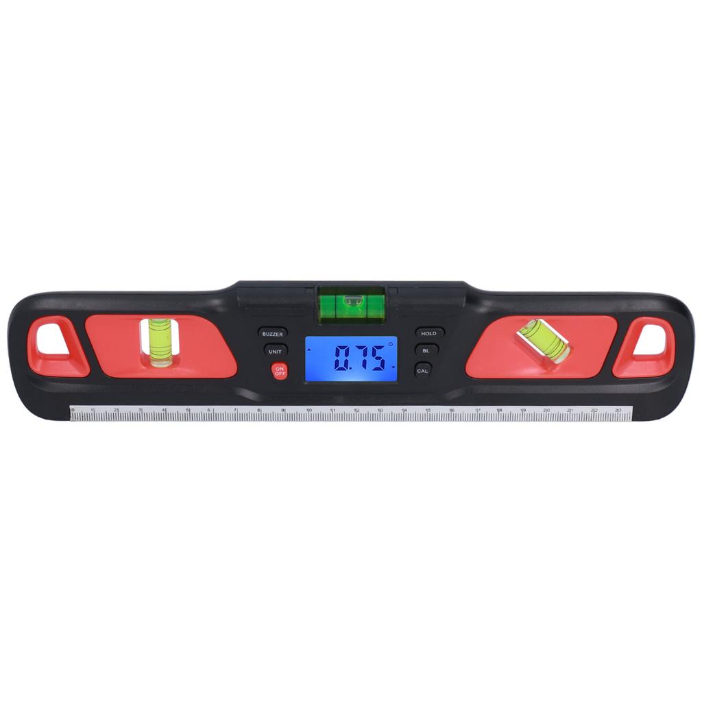 High Accuracy Magnetic Spirit Level Levelling Instrument Mini Digital Protractor for Home Decoration Garden WorkRed