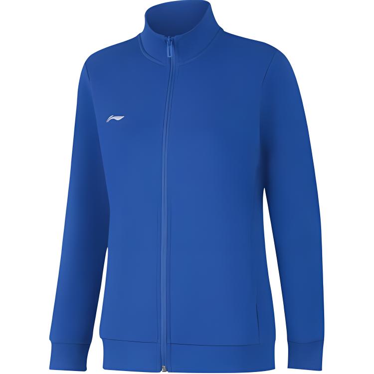 

Li-Ning Solid Color Logo Stand Collar Cardigan Sweatshirt Women sweatshirt Blue AWDUA76-4 S
