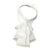 Fashion Detachable Shirt Collar Accessory Victorian Layered Ruffled Front Lapel False Collar Blouse Top for Women Favor