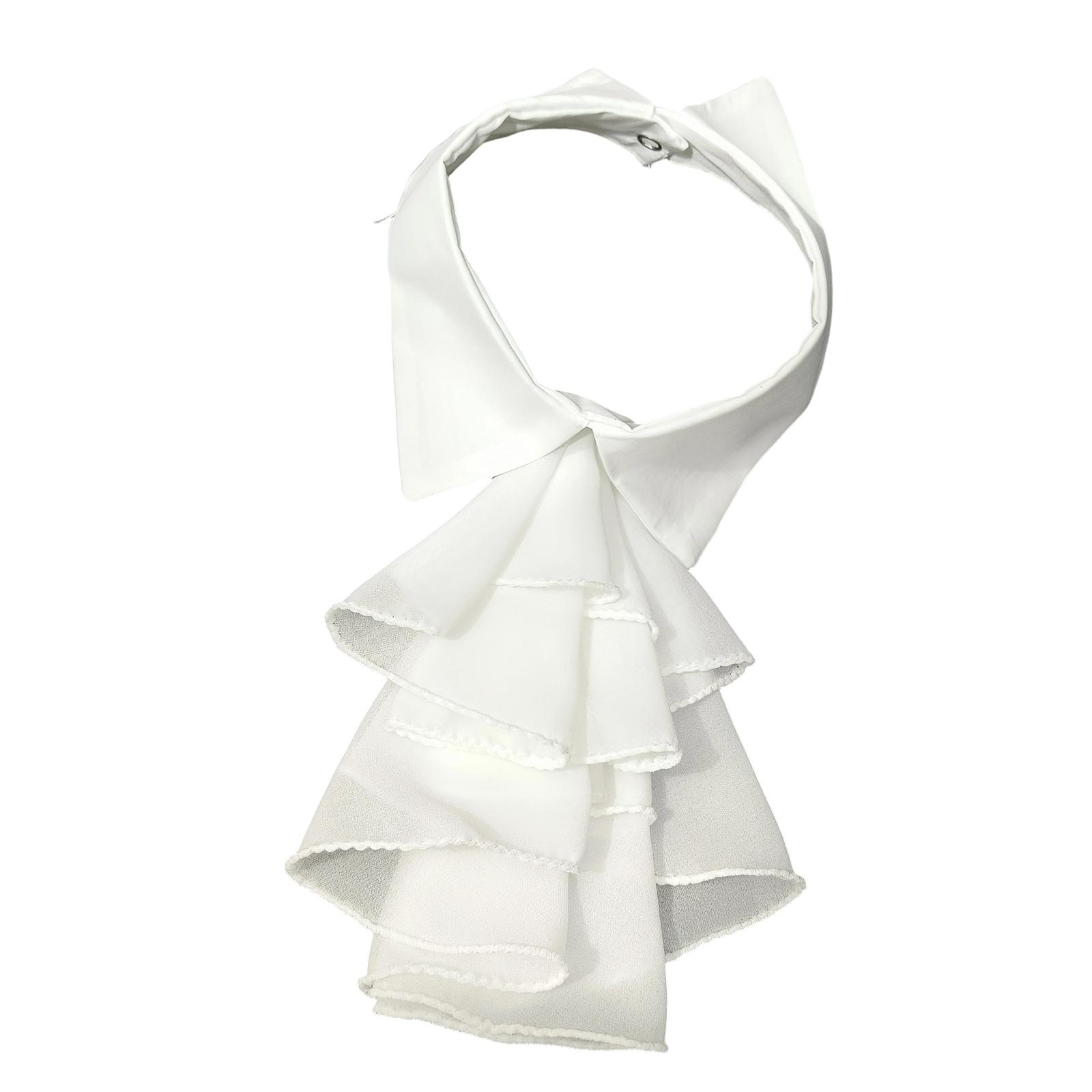

Women s Victorian Faux Collar Layered Ruffled Front Detachable Blouse Lapel False Collar Layering Neckwear Accessories