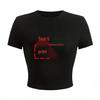 Women's Slim-Fit Cross-Strap Crop Top with Custom Printing, Short-Sleeve Tee