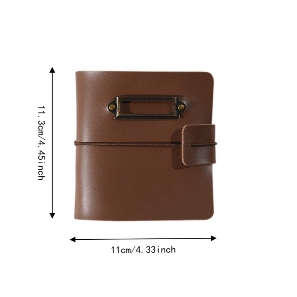 PU Leather Mini Photo Album Pocket Scrapbook Memory Photo Book Student