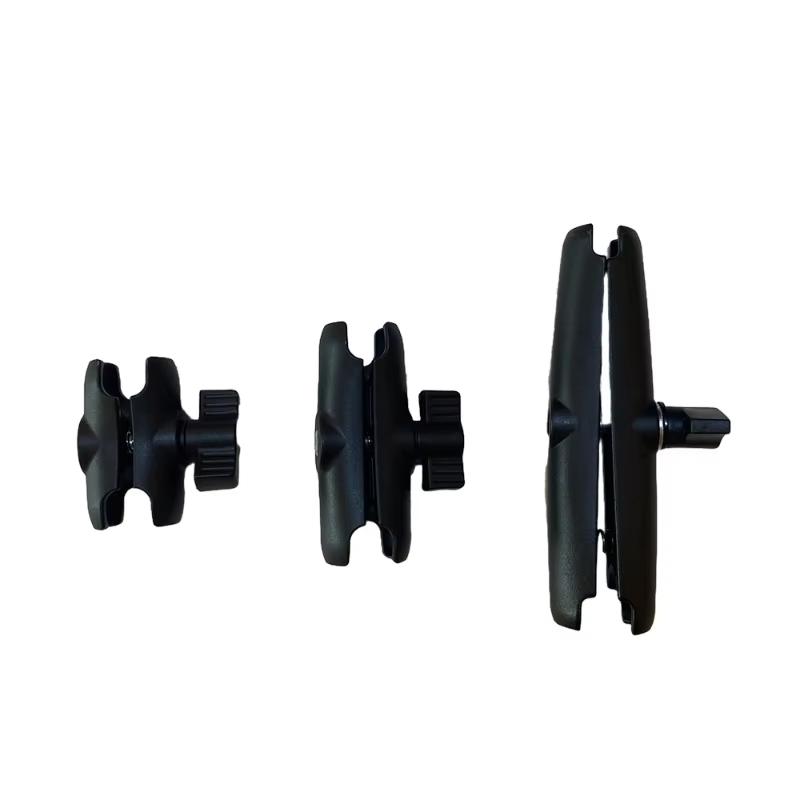 Tough-Claw Mount with Double Socket Arm and Round AMPS Base Adapter for 1 Inch Motorcycle Mount Gadgets Extension Arm