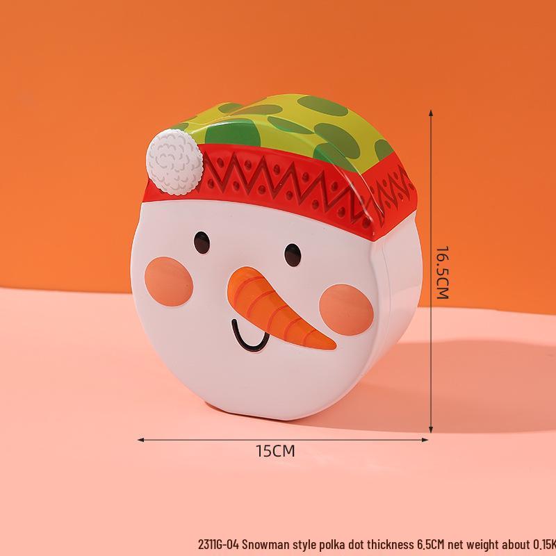 Christmas Gingerbread Man & Santa Claus Tin Cookie and Candy Storage Box